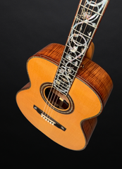 Olson SJ Koa guitar with full fretboard inlay
