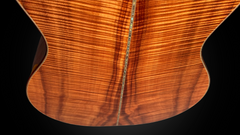 Olson SJ Koa guitar low back view
