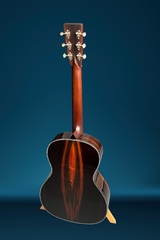 Osthoff 000-12 fret Brazilian Rosewood "45" style guitar full back view