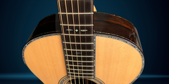 Osthoff 000-12 fret Brazilian Rosewood "45" style guitar fretboard inlays and abalone purflings