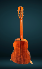 Osthoff 00-12 fret Koa guitar full back view