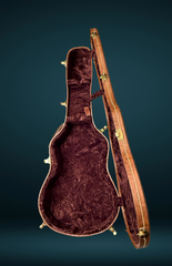 Osthoff 00-12 fret Koa guitar case interior