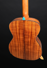 Osthoff OM Krazy Koa guitar back