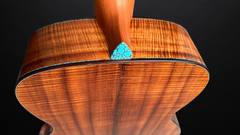 Osthoff OM Krazy Koa guitar with recon stone heel cap