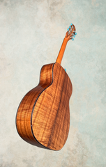 Osthoff OM Krazy Koa guitar glam shot back