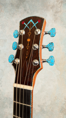 Osthoff OM Krazy Koa guitar headstock