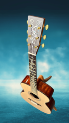 Osthoff the TREE Mahogany OM guitar promo shot