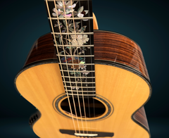 Ryan Nightingale guitar with Larry Robinson floral inlay for sale