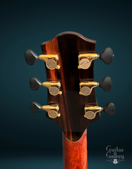 Ryan Nightingale guitar with Larry Robinson floral inlay Gotoh builder branded tuning machines