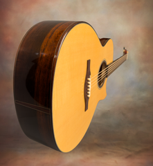 Rasmussen C-13 Brazilian rosewood guitar end view