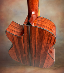 Rasmussen Madagascar rosewood model C cutaway guitar back ebony strip