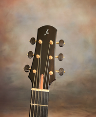 Rasmussen Madagascar rosewood model C cutaway guitar headstock