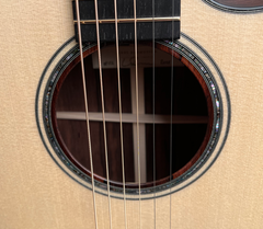 Rasmussen Madagascar rosewood model C cutaway guitar rosette