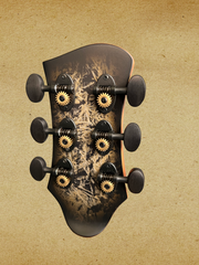 Roggero RGo-S guitar floating headstock back