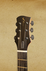 Roggero RGo-S guitar headstock with logo
