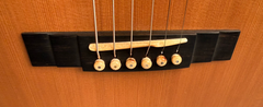 Ryan Abbey Parlor guitar with FI  nut, saddle and bridge pins