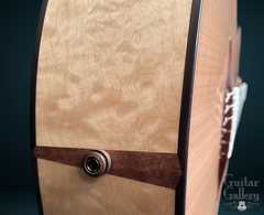 Lowden S35J-X custom Quilted Maple guitar end jack