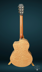 Lowden S35J-X custom quilted Maple guitar full back view