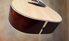 Santa Cruz 1934 D mahogany guitar end graft