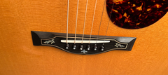 Santa Cruz F Koa guitar custom ebony bridge with inlay