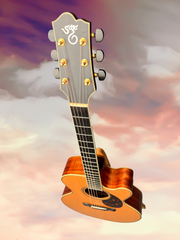 Santa Cruz F Koa guitar Glam shot sky