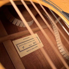 Santa Cruz F Koa guitar interior label