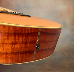 Santa Cruz F Koa guitar end graft