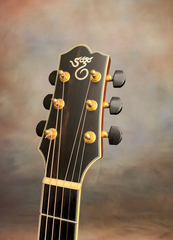 Santa Cruz F Koa guitar bound headstock