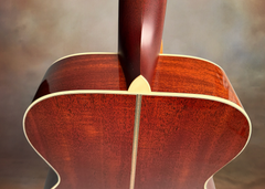 Santa Cruz OM #6344 mahogany guitar ziz zag back strip