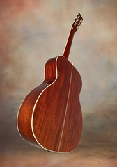Santa Cruz OM #6344 mahogany guitar Glam shot back