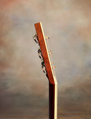 Santa Cruz OM #6344 mahogany guitar neck side dots