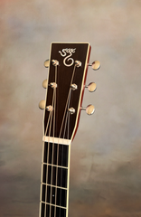 Santa Cruz OM #6344 mahogany guitar headstock