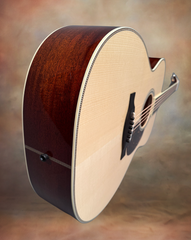 Santa Cruz OM #6344 mahogany guitar end view