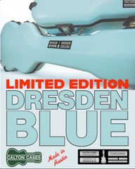 Calton cases Limited Edition Dresden blue parlor guitar case