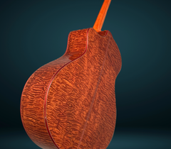Simpson GA-C Artist grade Sapele guitar glam shot of the back
