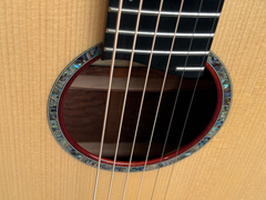 Simpson GA-C Artist grade Sapele guitar abalone and bloodwood rosette