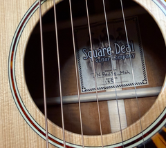 Square Deal JN guitar interior label