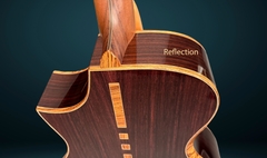 Stehr Auditorium guitar with Bocote heel, bindings and back inlay
