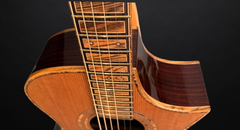 Stehr Auditorium guitar with bocote inlaid fretboard
