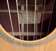Tippin 000-12T 3 piece back guitar interior label