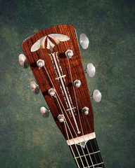 Tippin Art Deco TREE Mahogany guitar headstock inlay