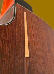 Tom Sands model L Malaysian Blackwood guitar back inlay