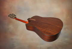 Tom Sands model L Malaysian Blackwood guitar glam shot back