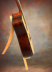 Tom Sands model L Malaysian Blackwood guitar side
