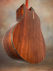Tom Sands model S Malaysian Blackwood guitar glam shot back
