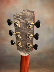 Tom Sands model S Malaysian Blackwood guitar back of headstock