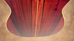 Kim Walker 0-14 Brazilian rosewood guitar low back view