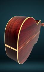Kim Walker 0-14 Brazilian rosewood guitar end graft