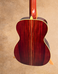 Kim Walker 0-14 Brazilian rosewood guitar with perfectly quarter-sawn Brazilian rosewood back