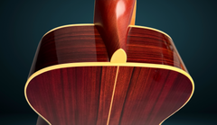 Kim Walker 0-14 Brazilian rosewood guitar with Ivoroid heel cap and bindings